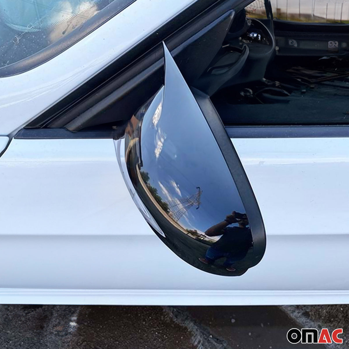 Spiegelkappen Spiegelabdeckung für BMW 3er E90 2008-2011 ABS Schwarz Glanz 2tlg