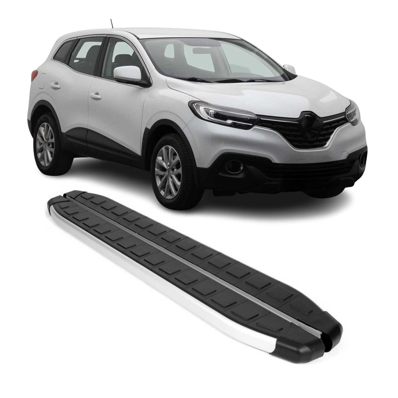 Schweller Seitenbretter Trittbretter für Renault Kadjar 2015-2022 Alu Schwarz