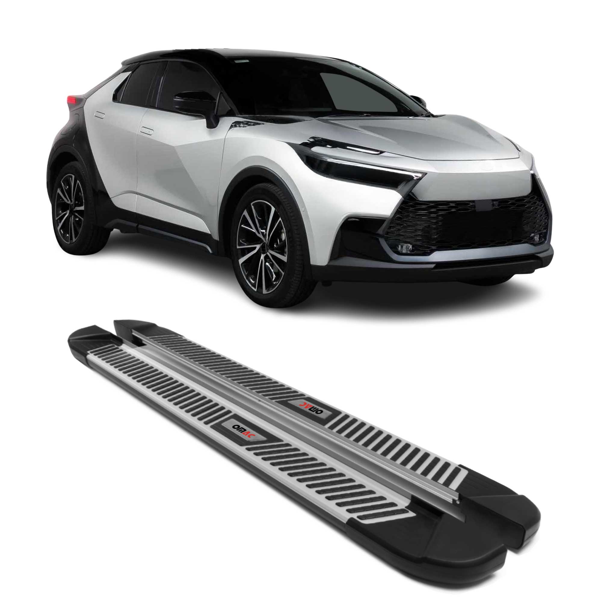 Trittbretter Seitenbretter Seitenschweller für Toyota C-HR AX20 2023-2026 Alu