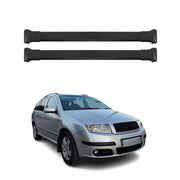 Dachträger Grundtäger für Skoda Fabia mk1 Kombi 2000-2007 Aluminium Schwarz 2tlg