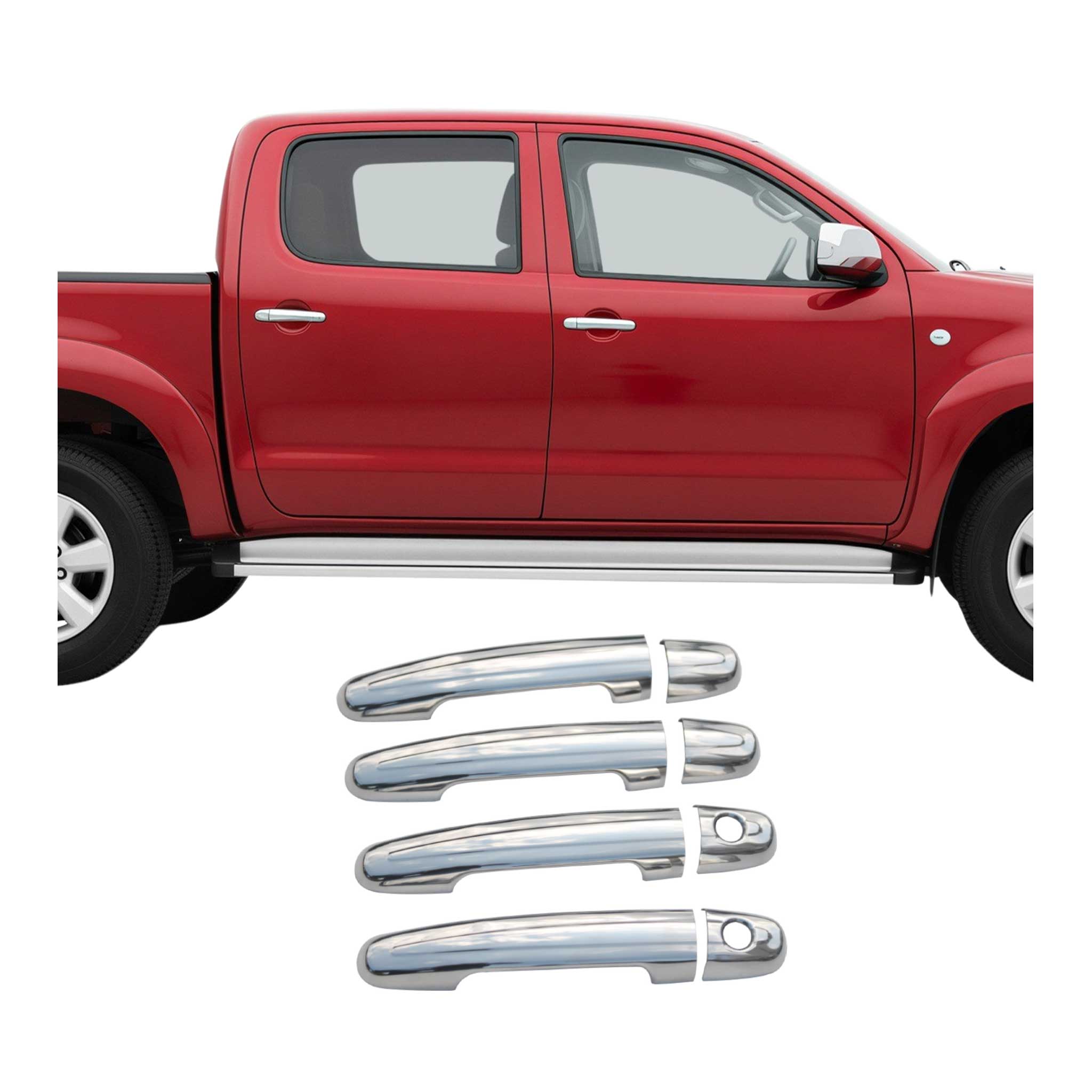 Türgriff Blende Chrom für Toyota Hilux 2005-2015 4-Tür Edelstahl 8x