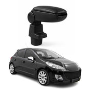 Mittelarmlehne Armlehne Mittelkonsole für Peugeot 207 2006-2012 PU-Leder Schwarz