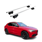 Dachträger Grundtäger für Alfa Romeo Stelvio 2016-2026 75kg Metall Silber 2 tlg