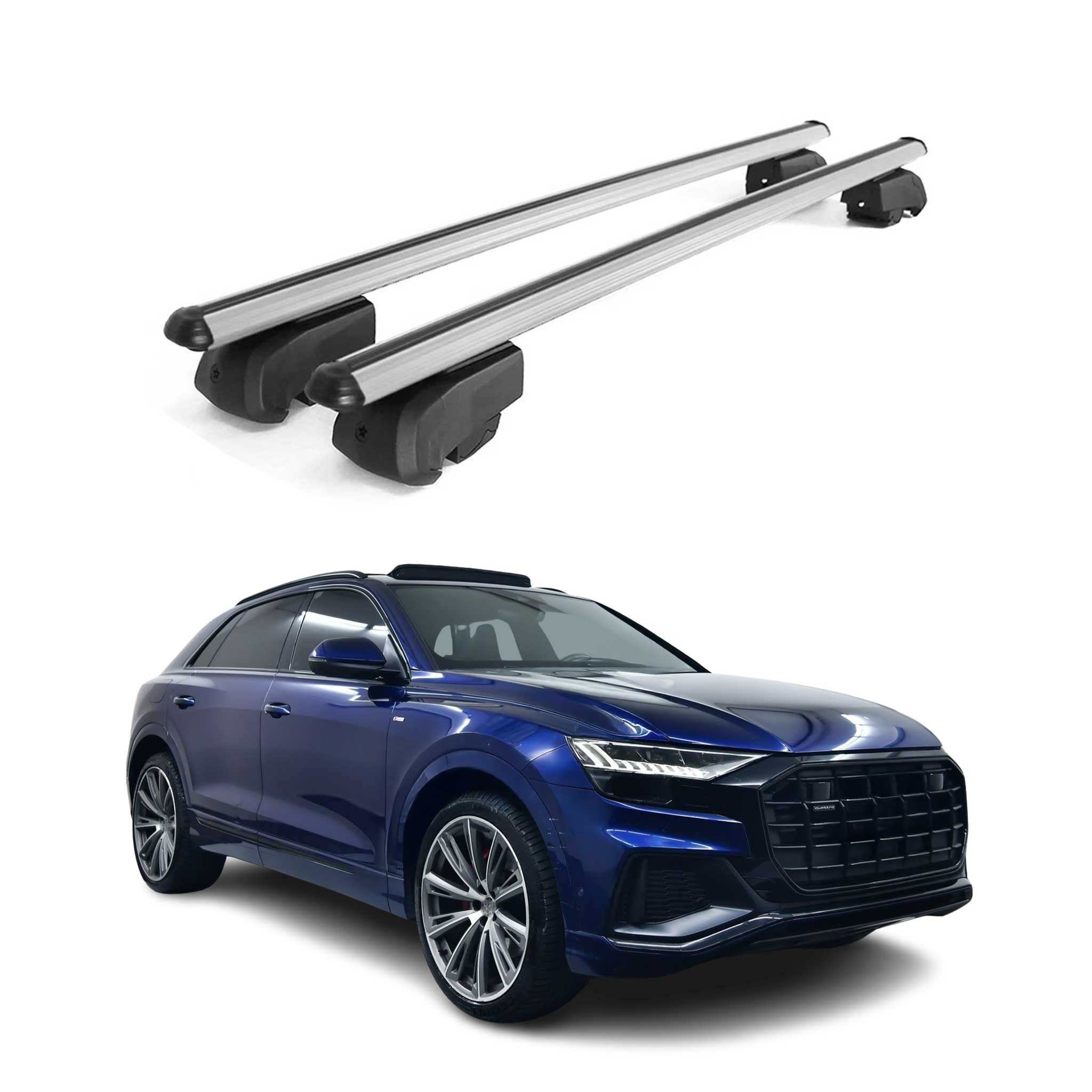 Dachträger Grundtäger für Audi Q8 2018-2026 75kg Aluminium Silber 2 tlg