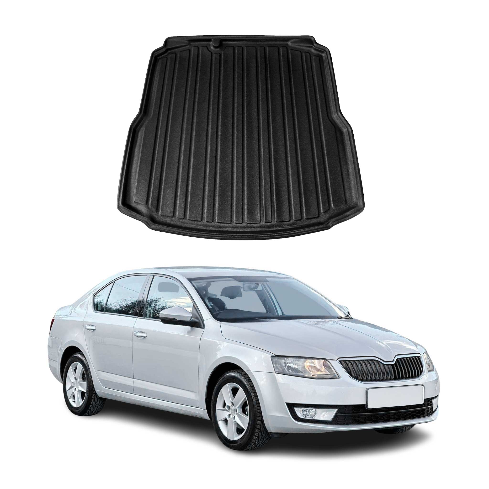 Kofferraumwanne Laderaumwanne für Skoda Octavia 2013-2019 Stufenheck Gummi TPE