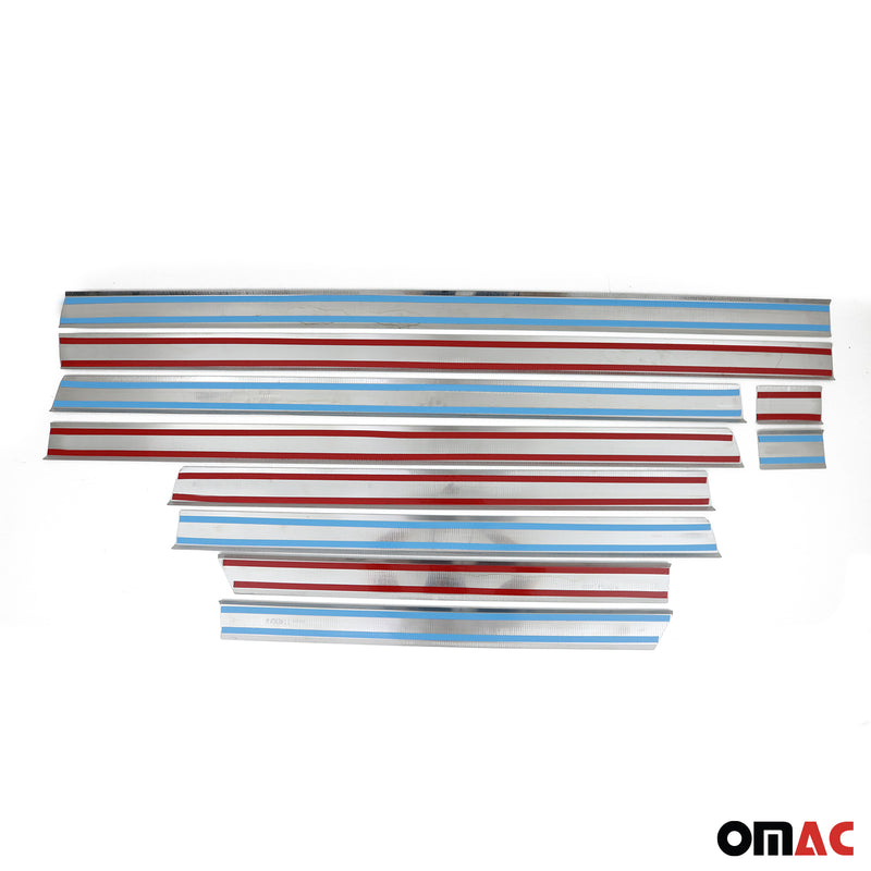 Seitentürleiste Türschutz für Mercedes Sprinter W906 2006-2018 L4 Langer Chrom