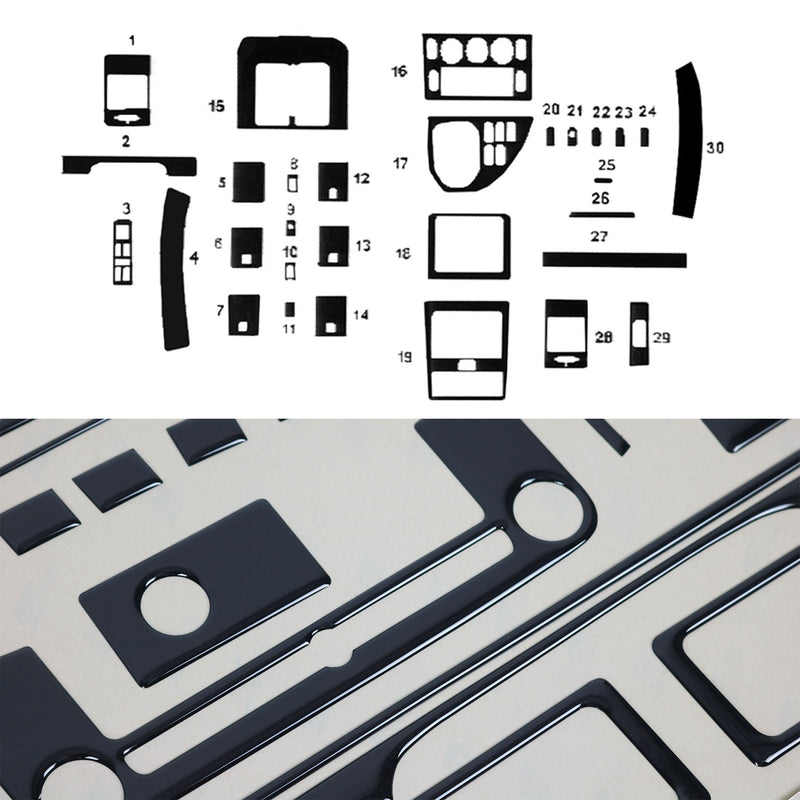 Innenraum Dekor Cockpit für Mercedes Vito 638 110CDI 1996-2003 Schwarz Optik 30x