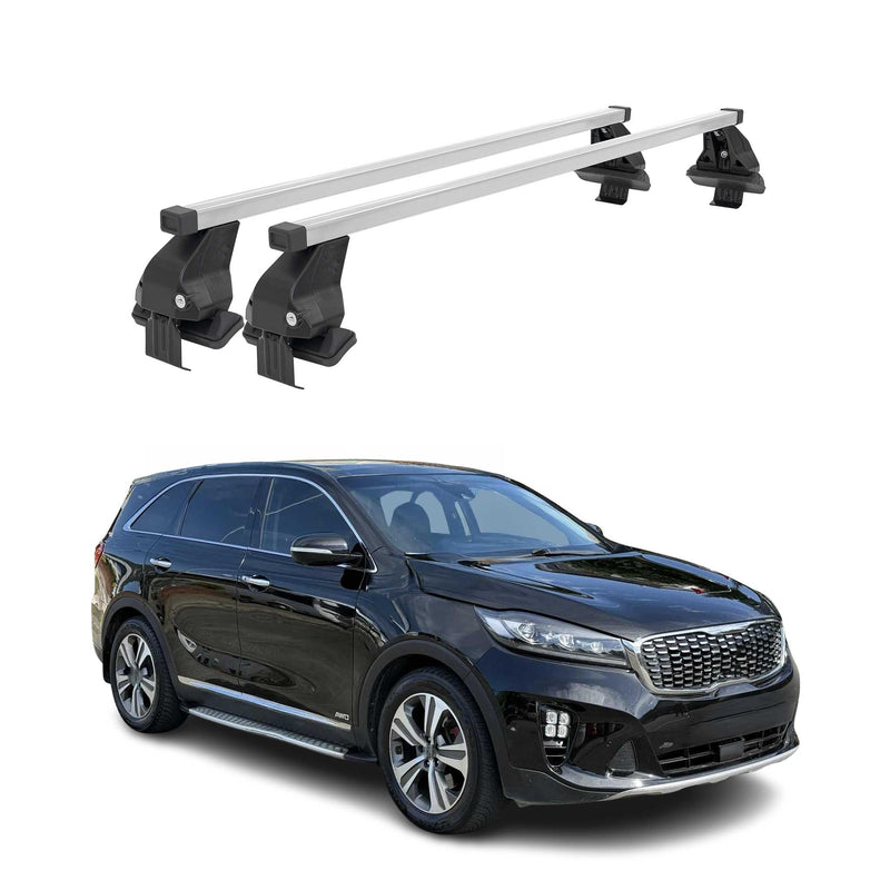 Menabo Dachträger Grundtäger für Kia Sorento MQ4 2021-2025 50kg Stahl Silber 2x