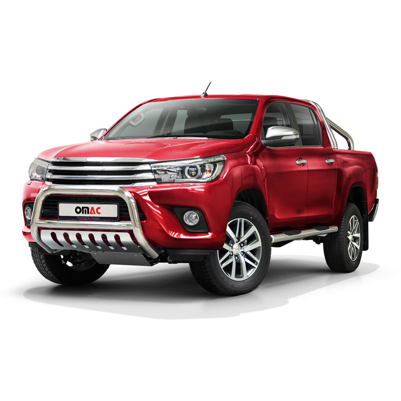 Frontbügel Frontschutzbügel für Toyota Hilux 2015-2022 mit ABE Edelstahl Silber