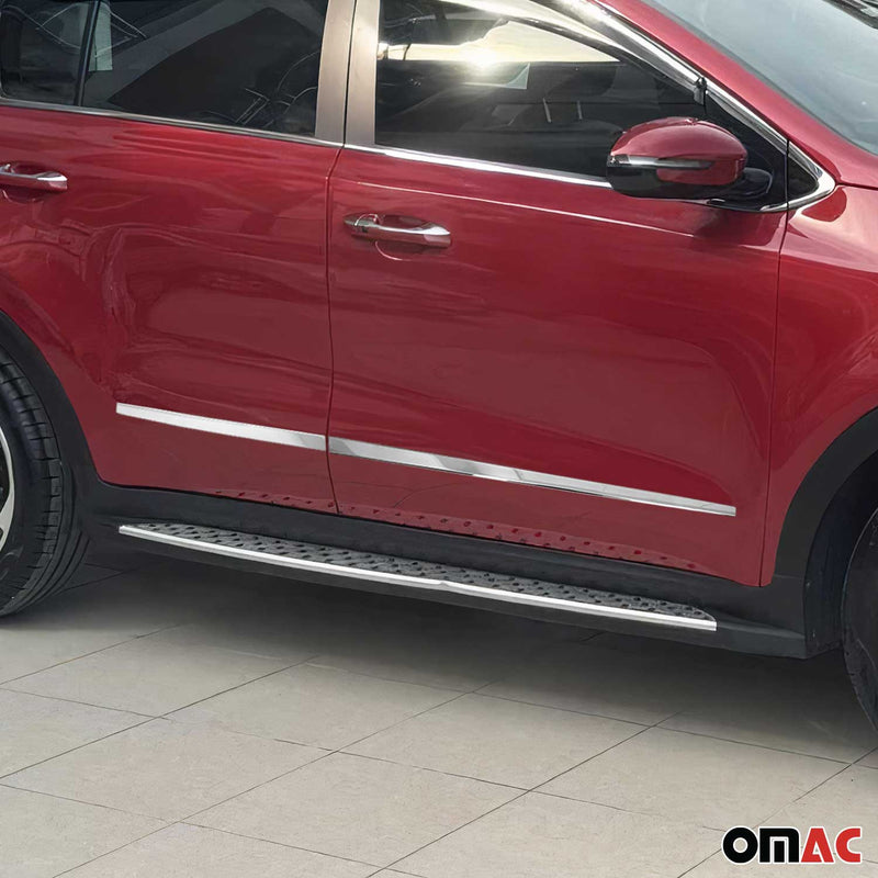 Seitentürleiste Türleisten Türschutzleiste für Kia Sportage 2015-2021 Chrom 4x