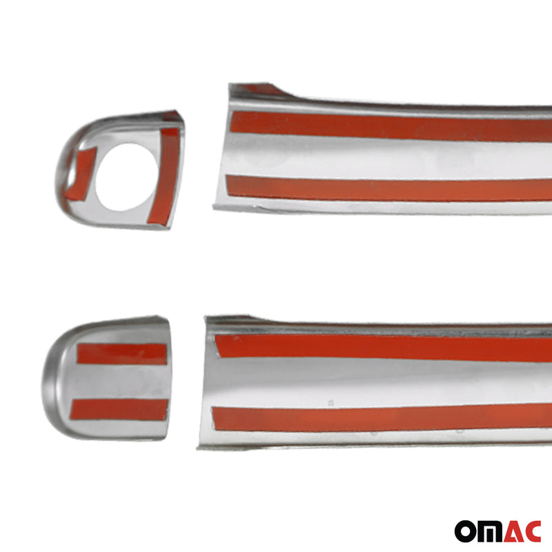 Türgriff Blende Chrom für Seat Mii 2011-2025 2-Tür Gebürstet Silber 2tlg