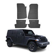 OMAC Gummi Fußmatten für Jeep Wrangler 2018-2026 Automatten Gummi Schwarz 4tlg