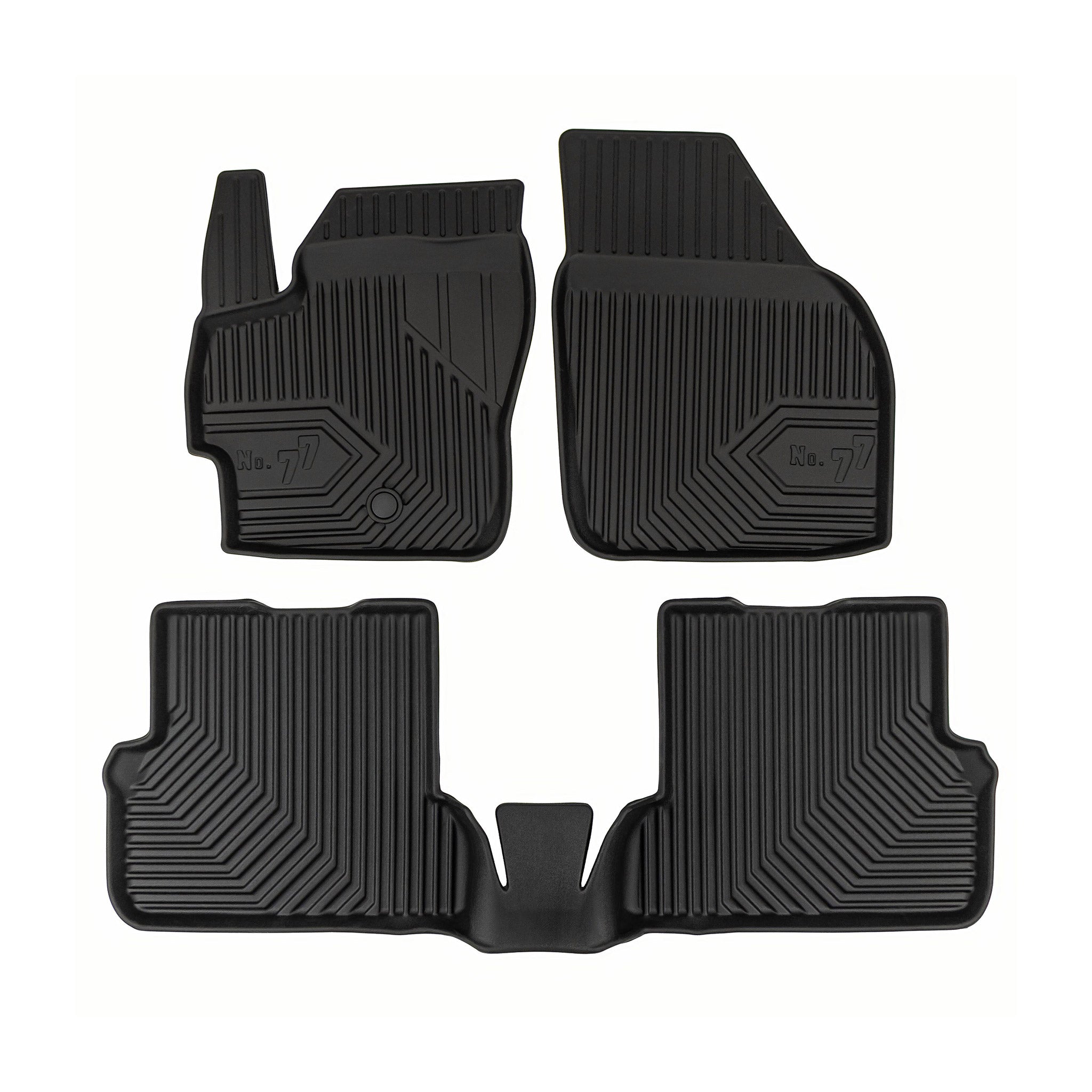 Fußmatten Gummimatten No.77 für Mazda 3 I 2003-2010 TPE Gummi Schwarz 3 tlg
