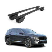 Dachträger Gepäckträger für Hyundai Santa FE TM SUV 2019-2021 ABE Schwarz 2x