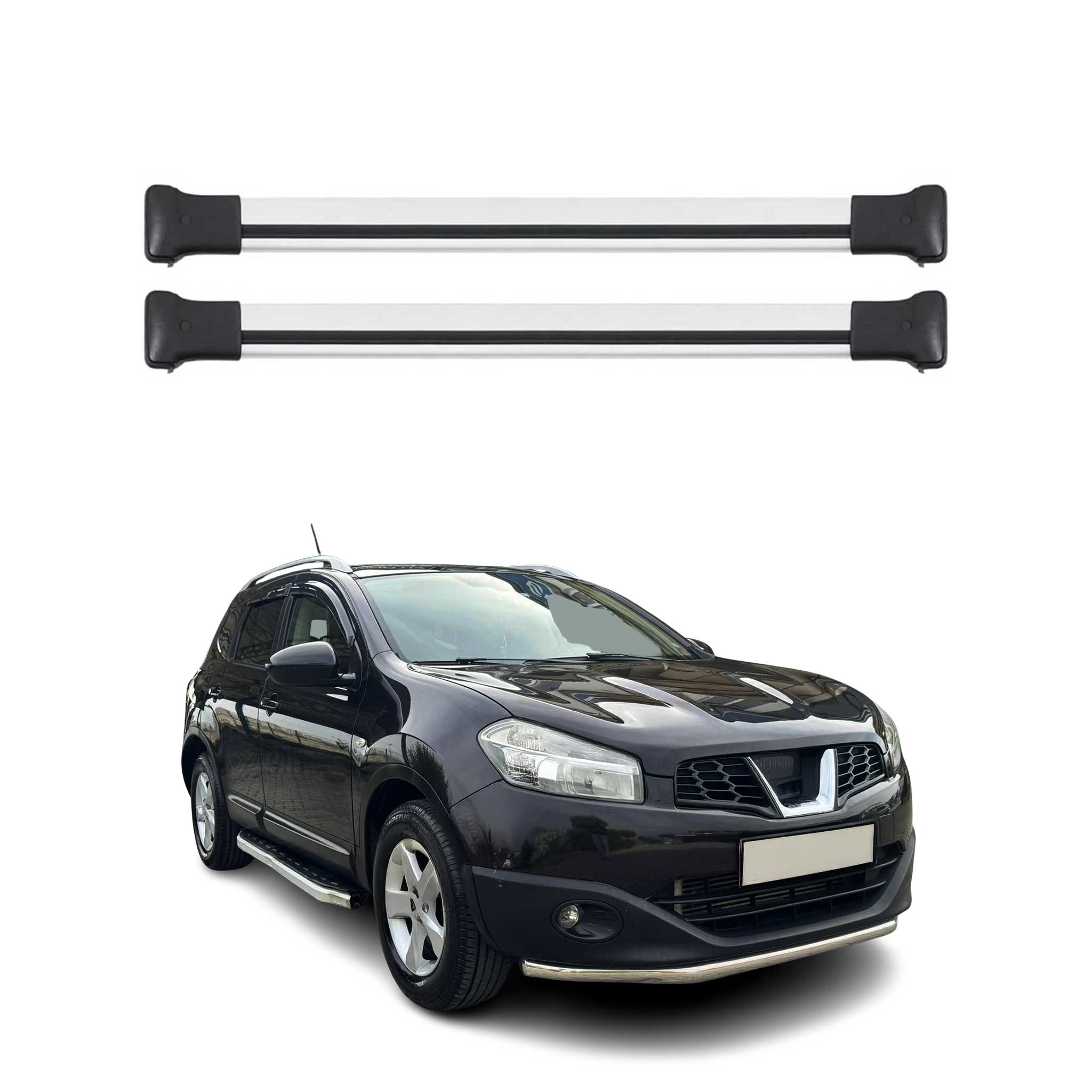 Dachträger Grundtäger für Nissan Qashqai J10 2006-2014 75kg Alu Silber 2 tlg