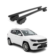 Dachträger Grundträger für Jeep Compass III 2025-2026 Aluminium Schwarz 2tlg