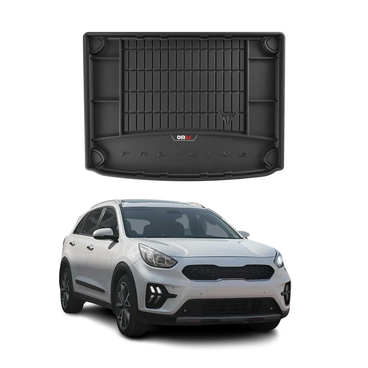 OMAC Gummi Kofferraumwanne für Kia Niro I 2017-2022 Hybrid TPE Laderaumwanne