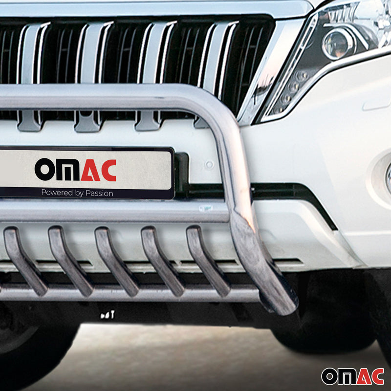 Frontbügel Frontschutzbügel für Toyota Land Cruiser 150 2013-17 ABE Stahl Silber