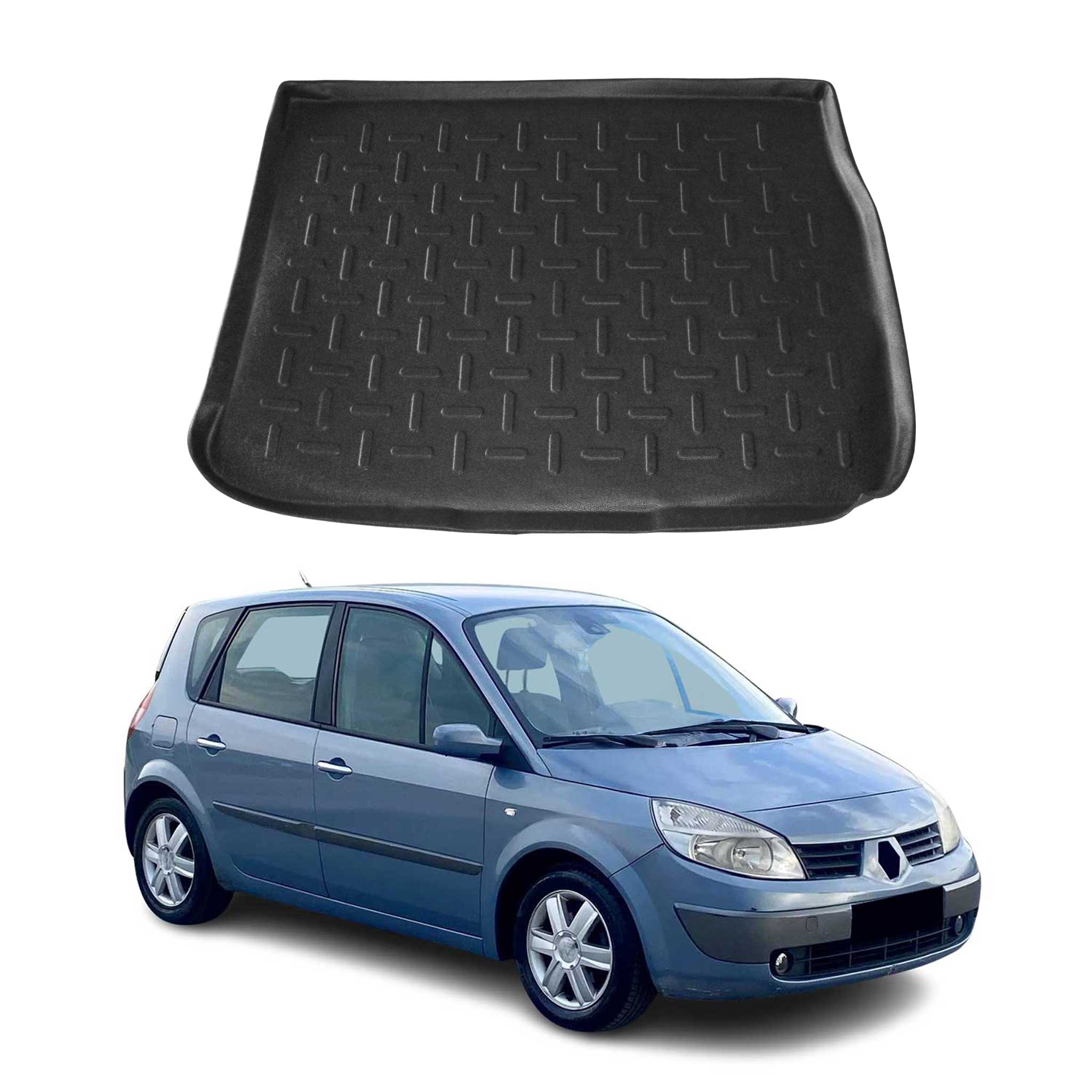 Kofferraumwanne Laderaumwanne für Renault Scenic 2003-2009 Gummi TPE Schwarz