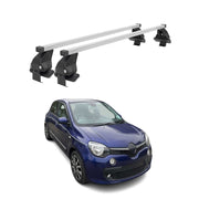 Menabo Dachträger für Renault Twingo mk3 2014-2019 Pre-FL 50kg Stahl Silber 2x