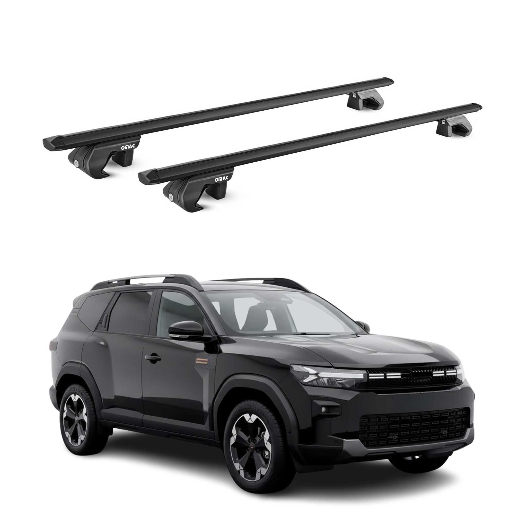 Dachträger Grundtäger für Dacia Bigster 2025-2026 90kg Alu Schwarz 2 tlg ABE