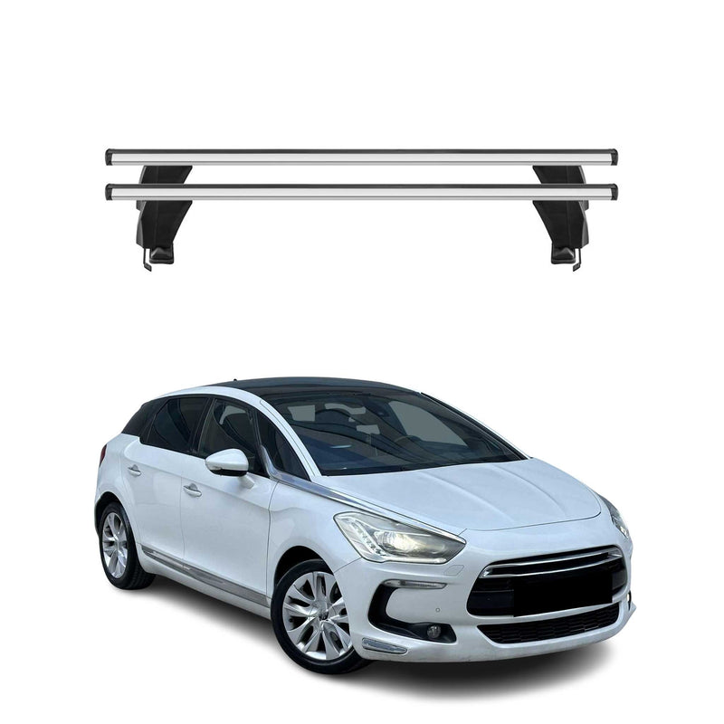 Menabo Dachträger Grundtäger für Citroen DS5 2011-2015 50kg Alu Silber 2 tlg