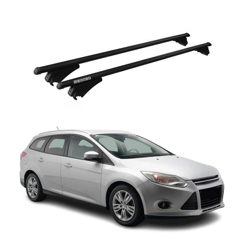 Menabo Dachträger Grundtäger für Ford Focus Turnier 2011-2018 75kg Alu Schwarz