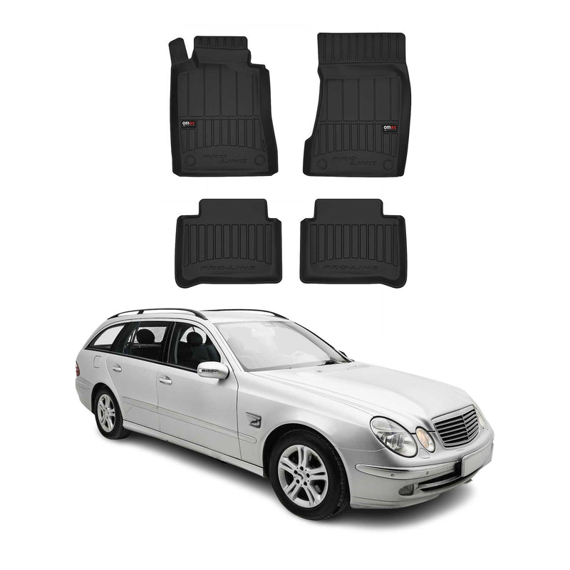 2003-2009 Mercedes E Klasse T-Model W211 S211 Fußmatten TPE Schwarz 4 tlg