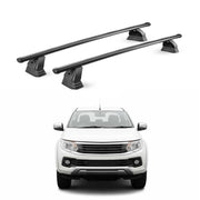 Stahl Dachträger für Fiat Fullback Double Cab / Singe Cab 2016-2019 2tlg Schwarz