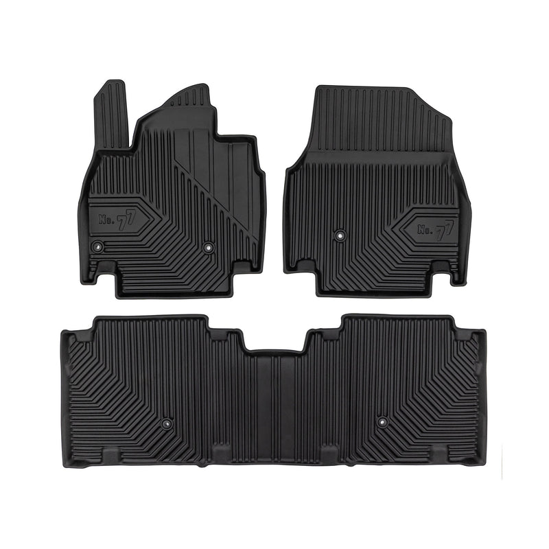 Fußmatten Gummimatten No.77 Antirutsch für Kia EV9 2023-2025 TPE Schwarz 3 tlg