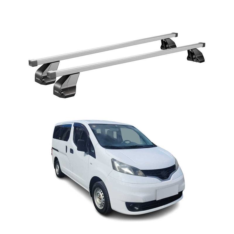 Menabo Dachträger Grundtäger für Nissan NV200 2009-2021 75kg Stahl Silber 2 tlg