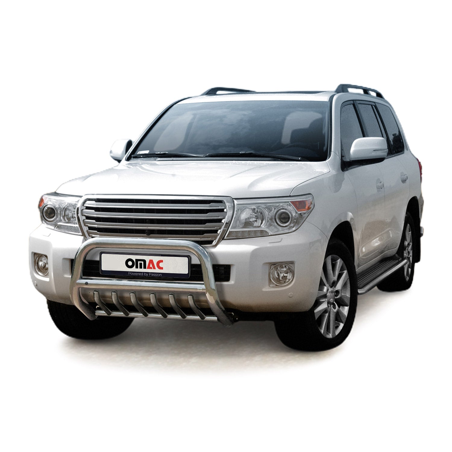 Frontbügel Frontschutzbügel für Toyota Land Cruiser V8 2012-16 ABE Stahl Silber