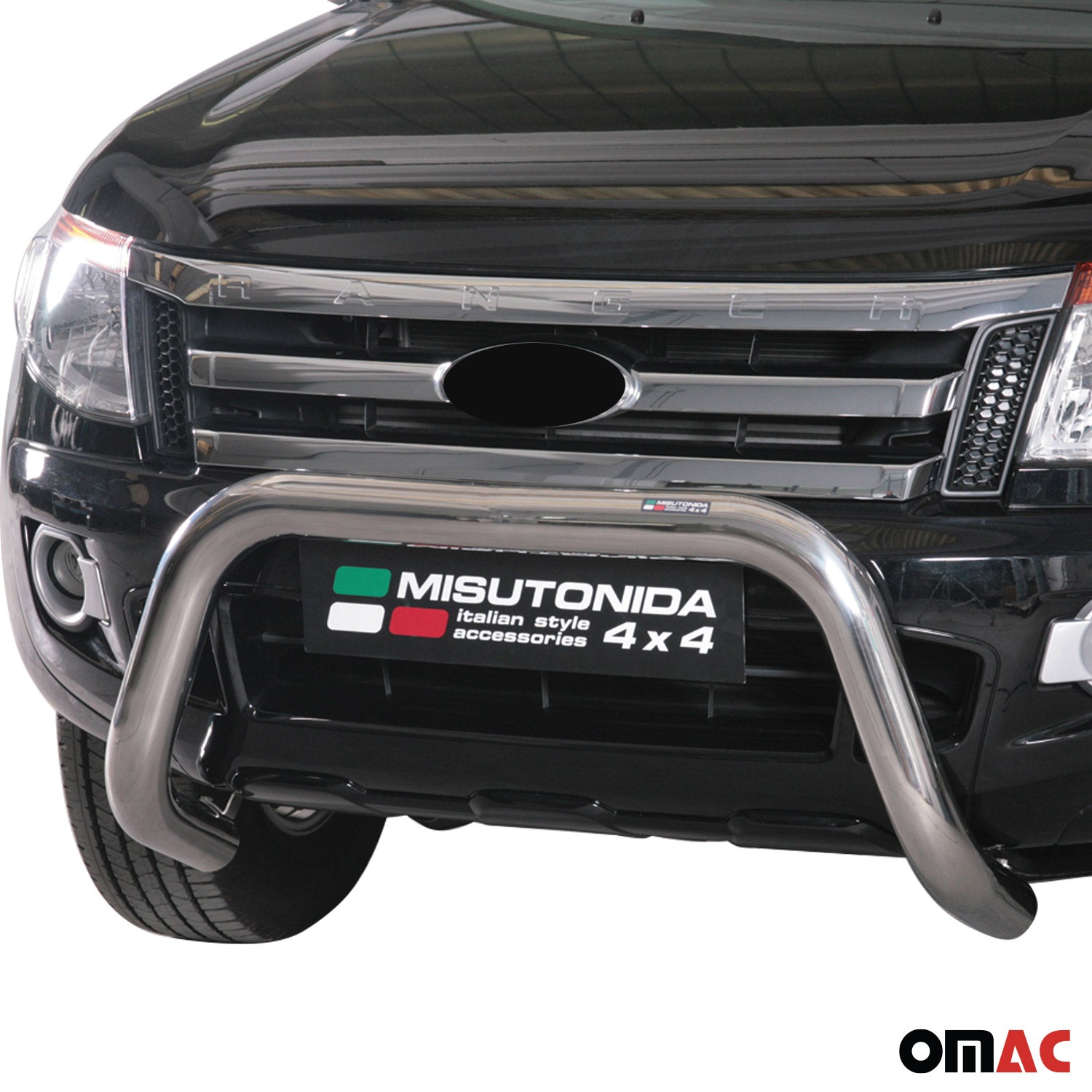 Frontbügel Frontschutzbügel für Ford Ranger 2012-2015 ø76mm Stahl Silber Schutz