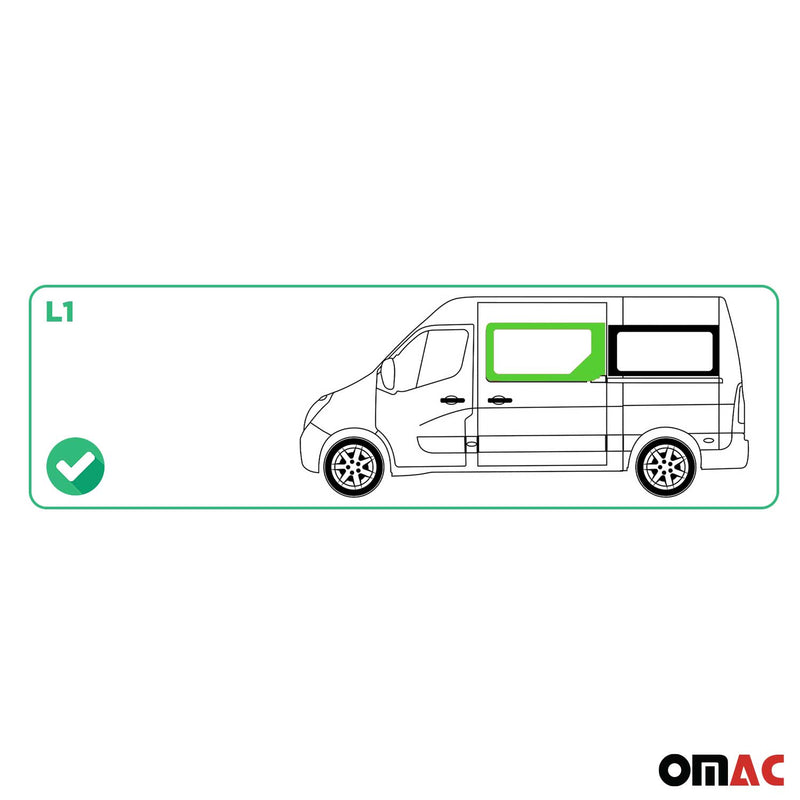 Seitenfenster Auto Fenster für Opel Movano 2010-2025 Schwarz Rechts L1