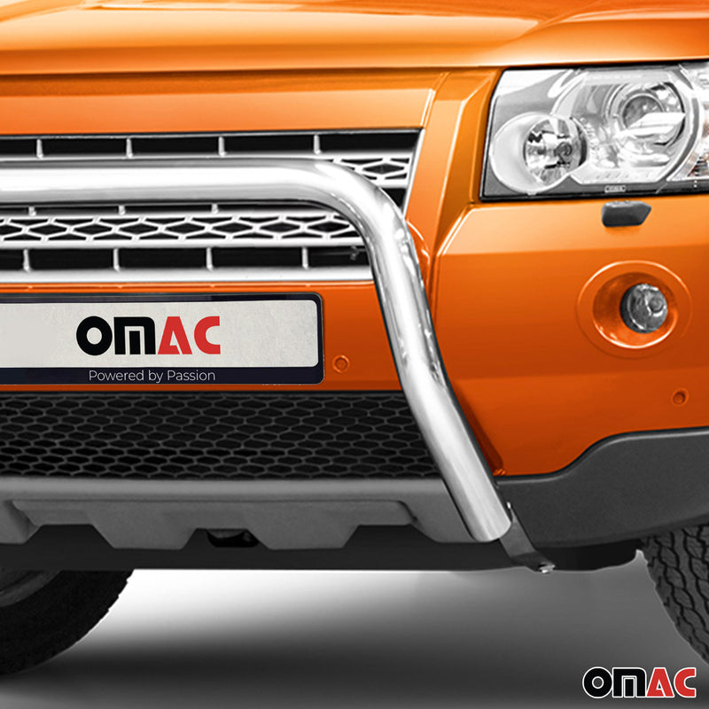 Frontbügel Frontschutzbügel für Land Rover Freelander 2006-2014 ABE Stahl Silber