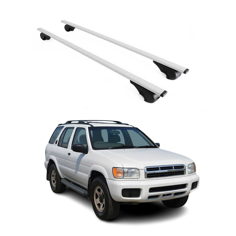 Dachträger Grundtäger für Nissan Pathfinder 1996-2004 75kg Metall Silber 2 tlg