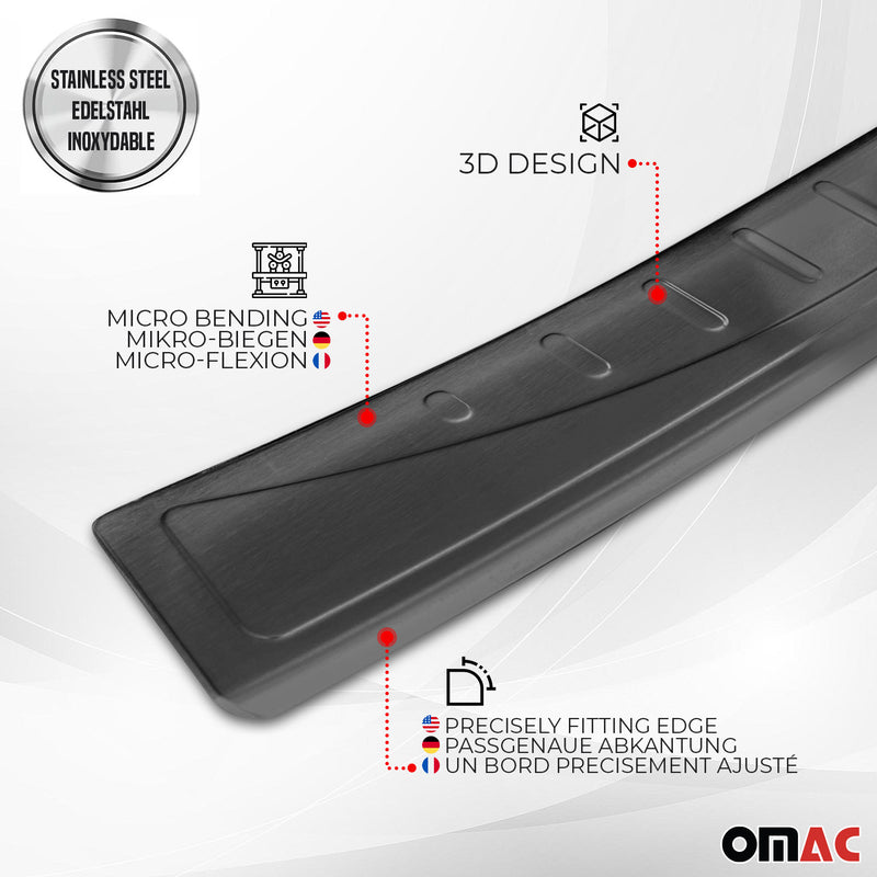 Loading sill protection bumper for Opel Vivaro 2019-2025 L3 RS Brushed Dark