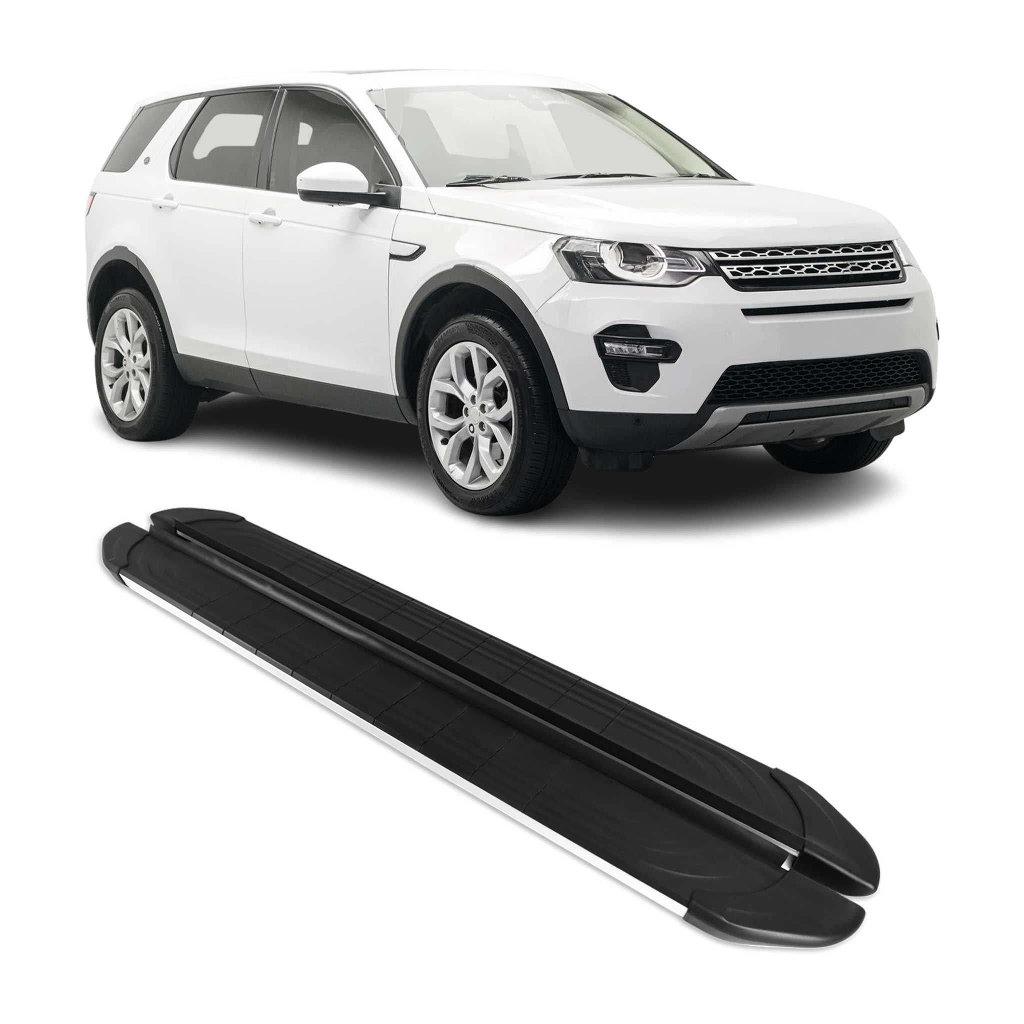 Trittbretter Seitenschweller für Land Rover Discovery Sport 2014-19 Schwarz Alu
