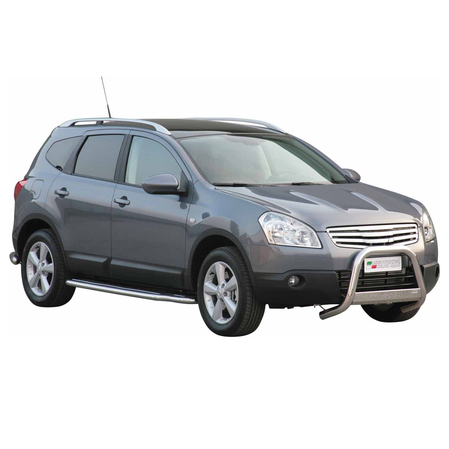 Frontbügel Frontschutzbügel für Nissan Qashqai +2 2008-2013 ø63mm Stahl Silber