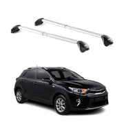 Dachträger Grundtäger für Kia Stonic 2017-2026 100kg Aluminium Silber 2 tlg ABE