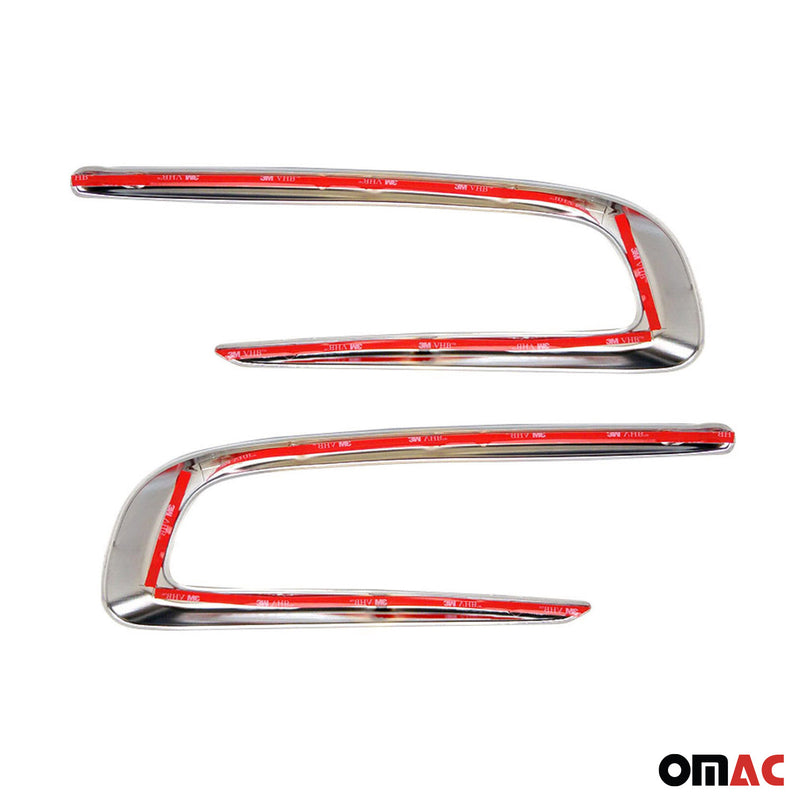 Nebelscheinwerfer Rahmen Umrandung für Fiat Tipo 2015-2025 Chrom ABS Silber 2tlg