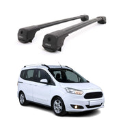 Dachträger Grundträger für Ford Tourneo Courier I 2014-2023 Aluminium Schwarz 2x