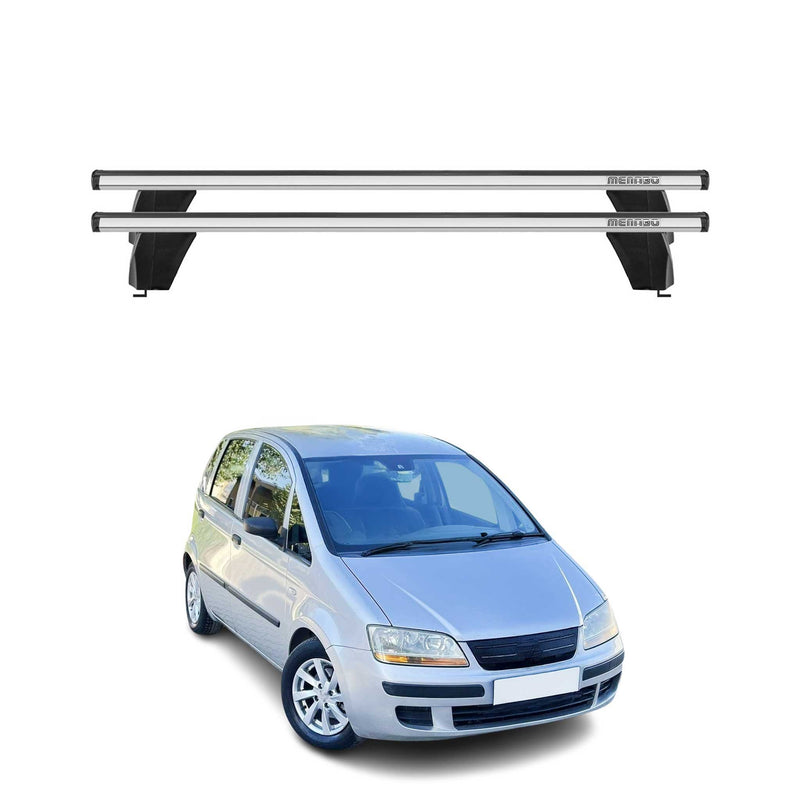Menabo Dachträger Grundtäger für Fiat Idea 2003-2012 75kg Aluminium Silber 2 tlg