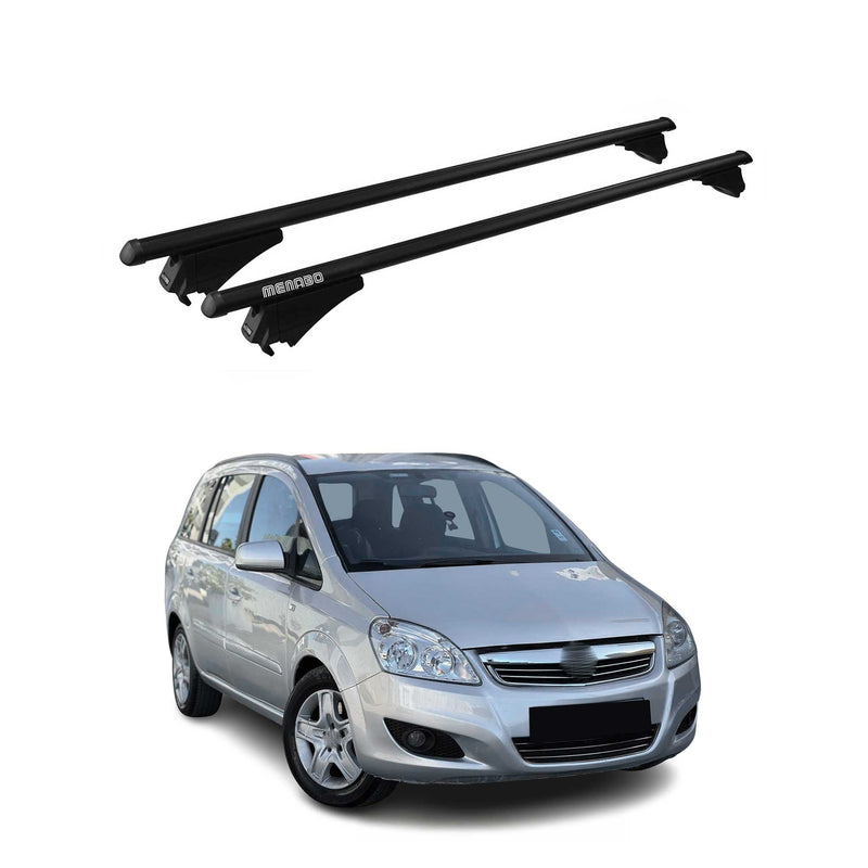 Menabo Dachträger Grundtäger für Opel Zafira B 2008-2011 FL 75kg Alu Schwarz 2x