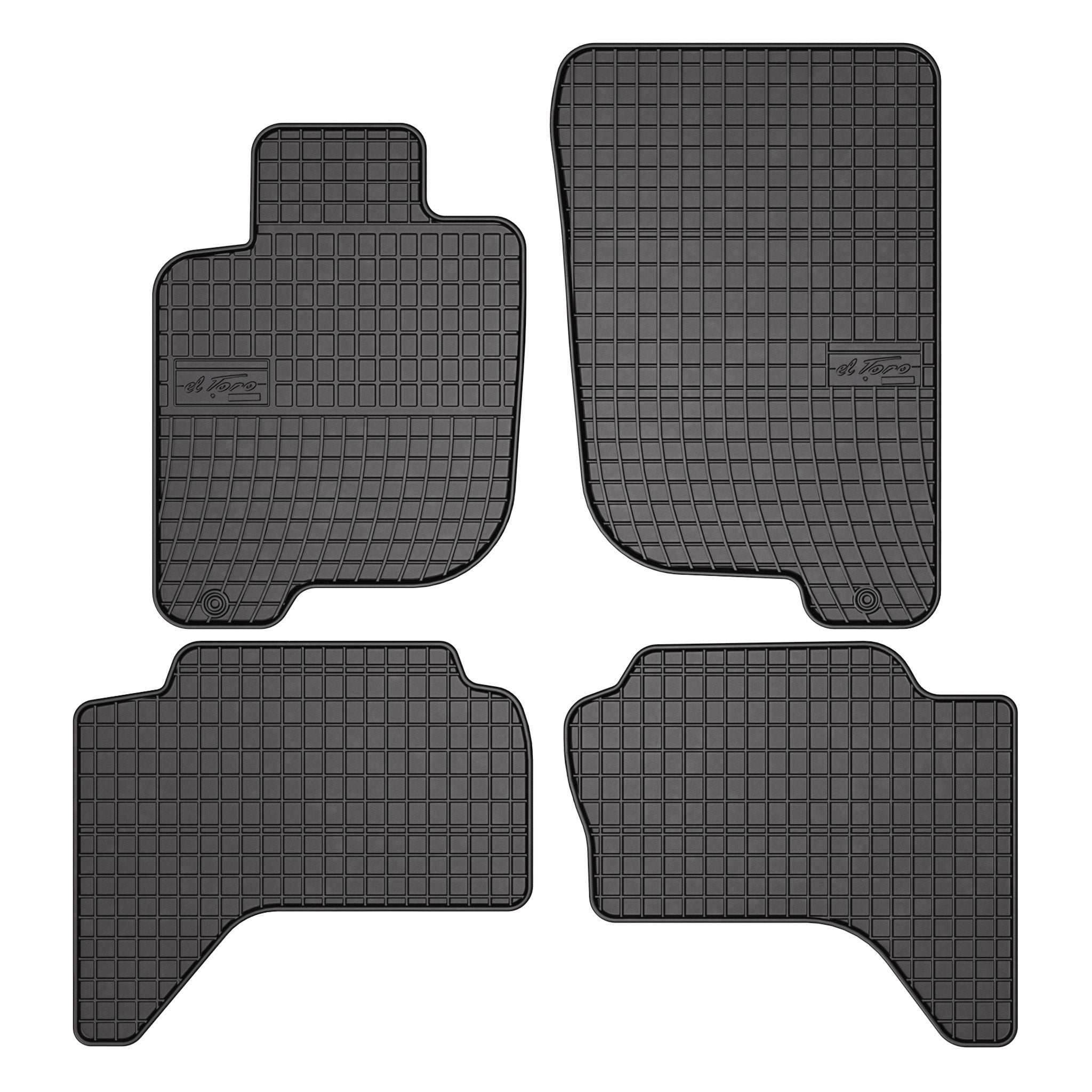 OMAC Gummi Fußmatten für Mitsubishi L200 2005-2015 Automatten Gummi Schwarz 4tlg