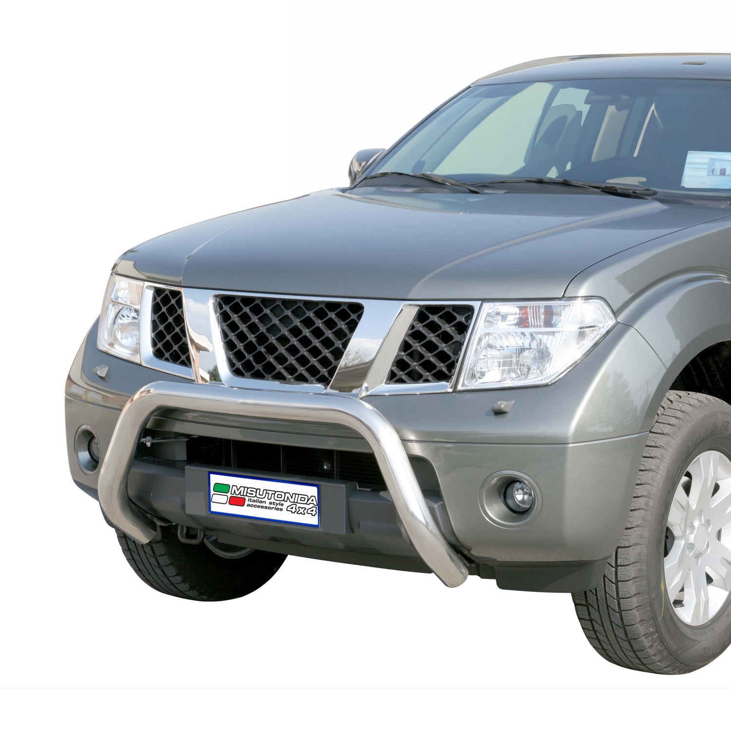 Frontbügel Frontschutzbügel für Nissan Pathfinder 2005-2011 ø76mm Stahl Silber
