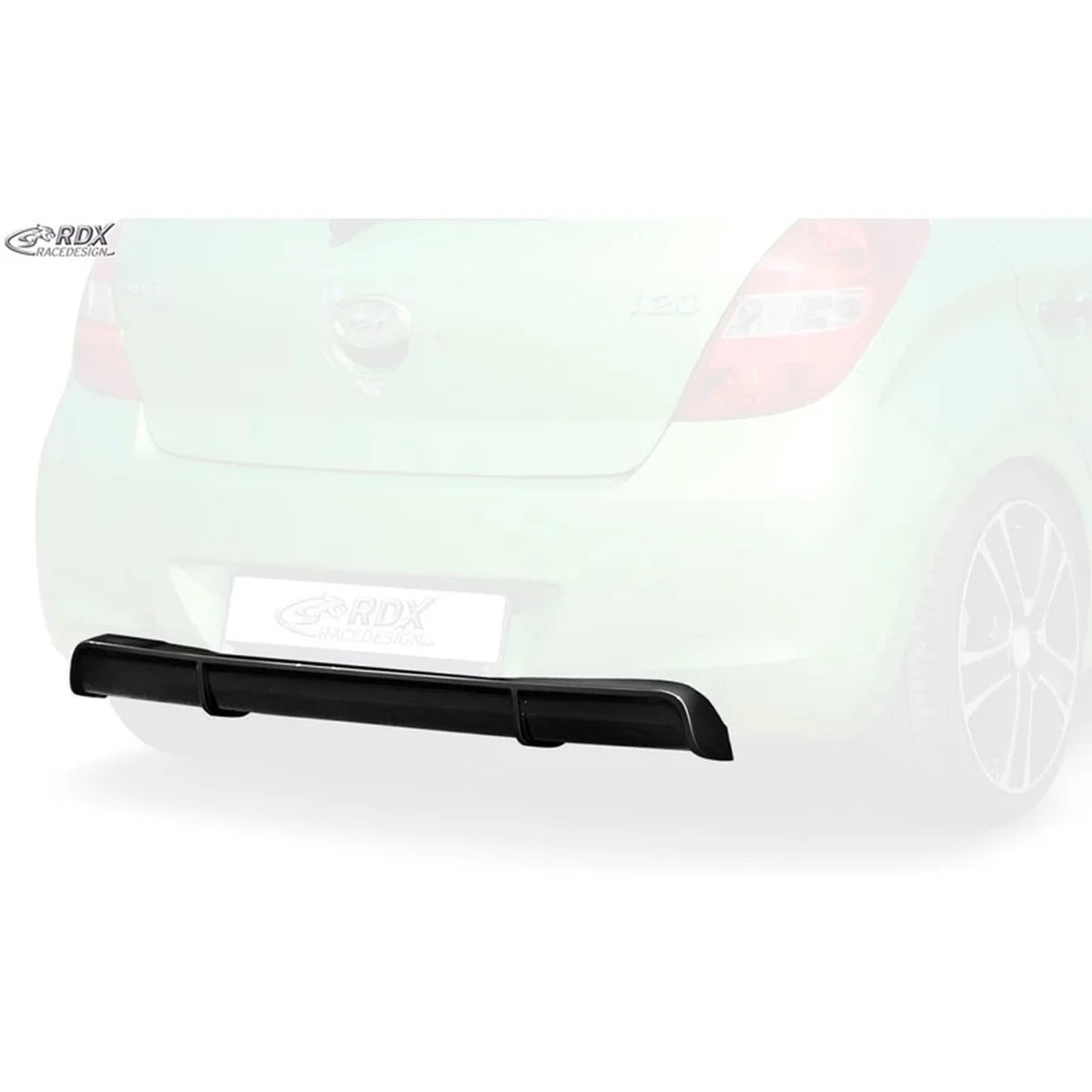 RDX Heckschürzenansatz Diffuser für Hyundai i20 PB/PBT 2008-2012 ABS Schwarz TÜV
