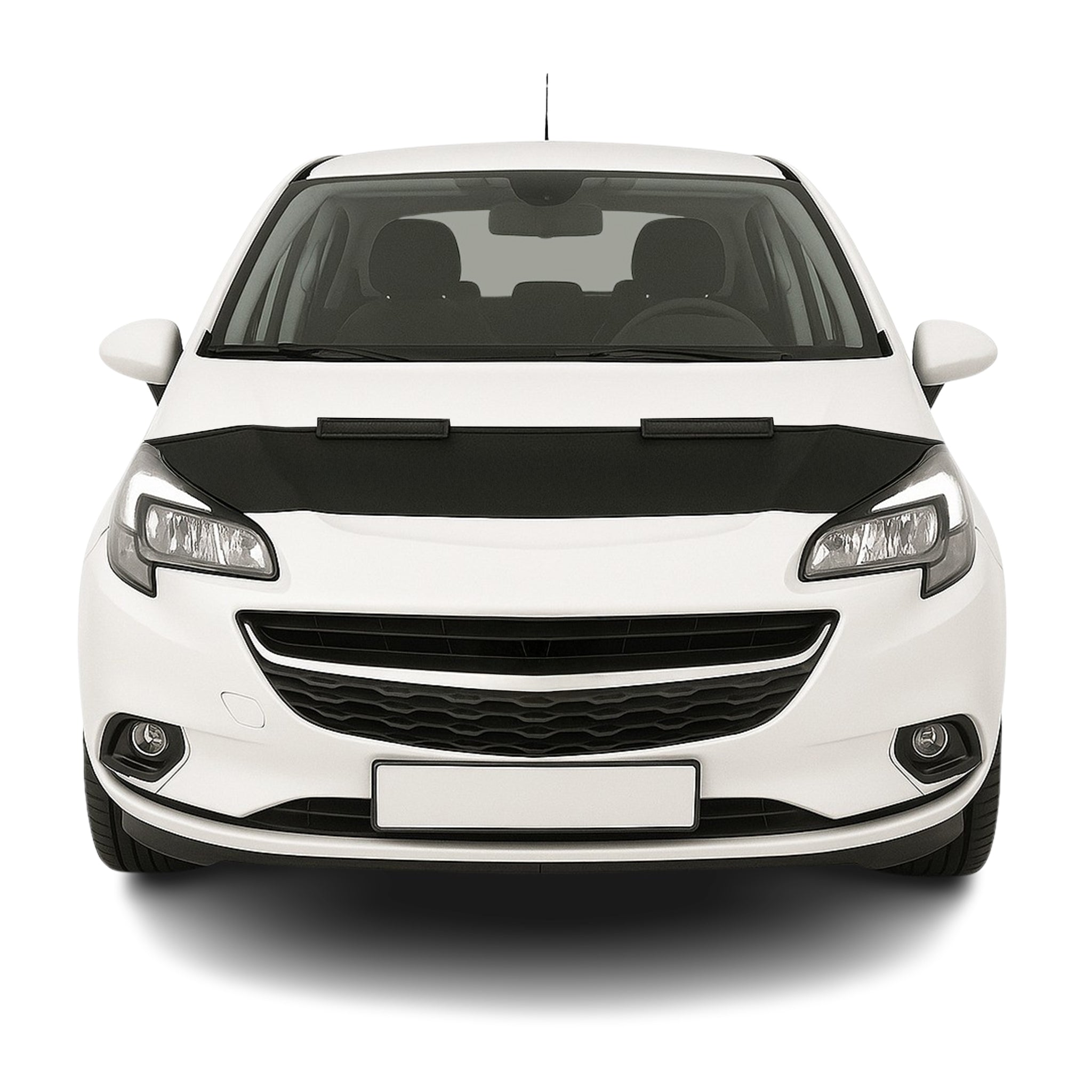 Haubenbra Steinschlagschutz Bonnet Bra für Opel Corsa 2015-2019 Schwarz Halb