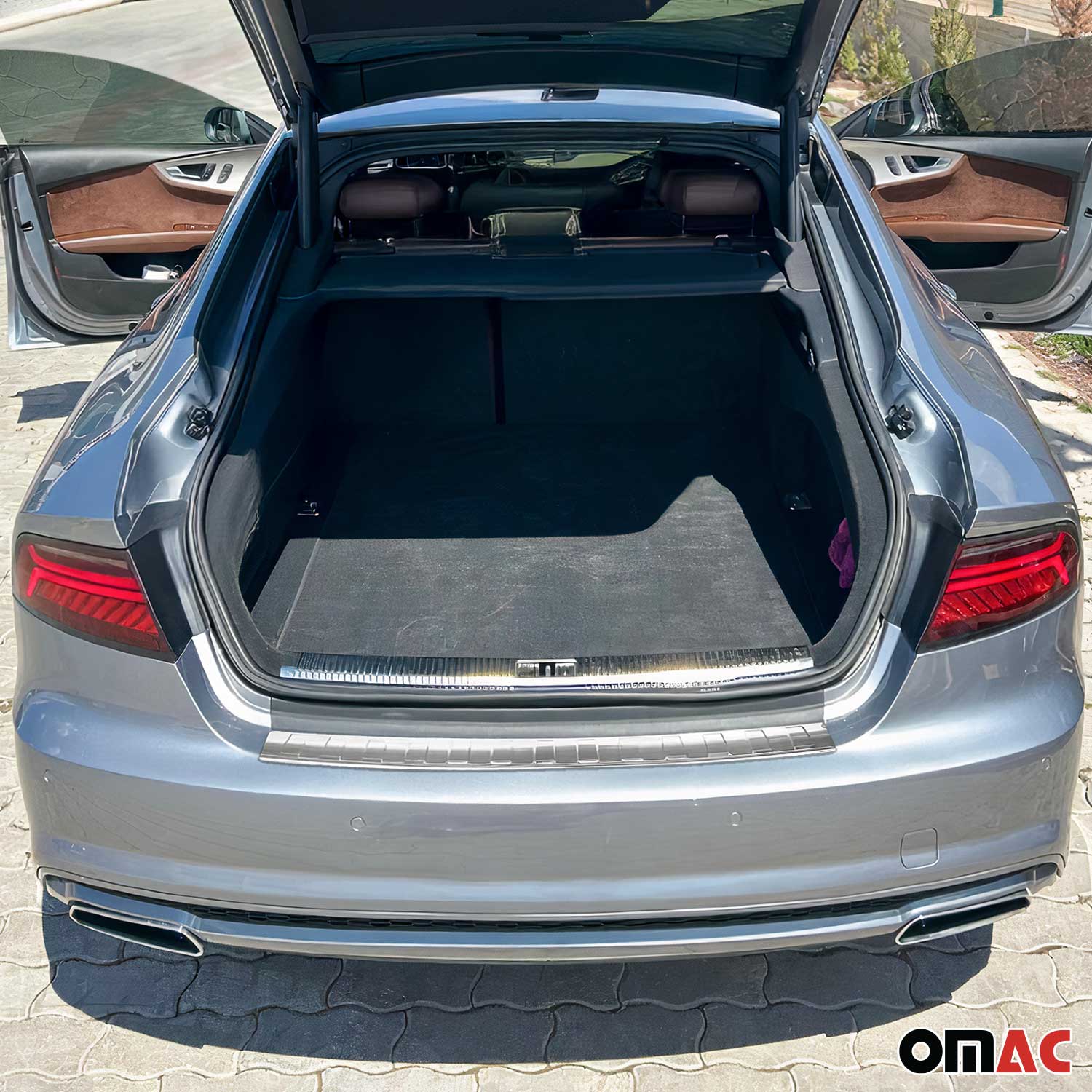 Ladekantenschutz für Audi A7 Limo 4G8 2010-2018 Heckschutz Edelstahl Chrom