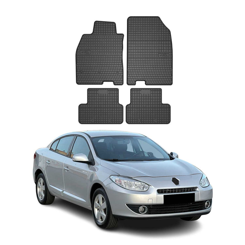 OMAC Gummi Fußmatten für Renault Fluence 2009-2016 Automatten Gummi Schwarz 4tlg